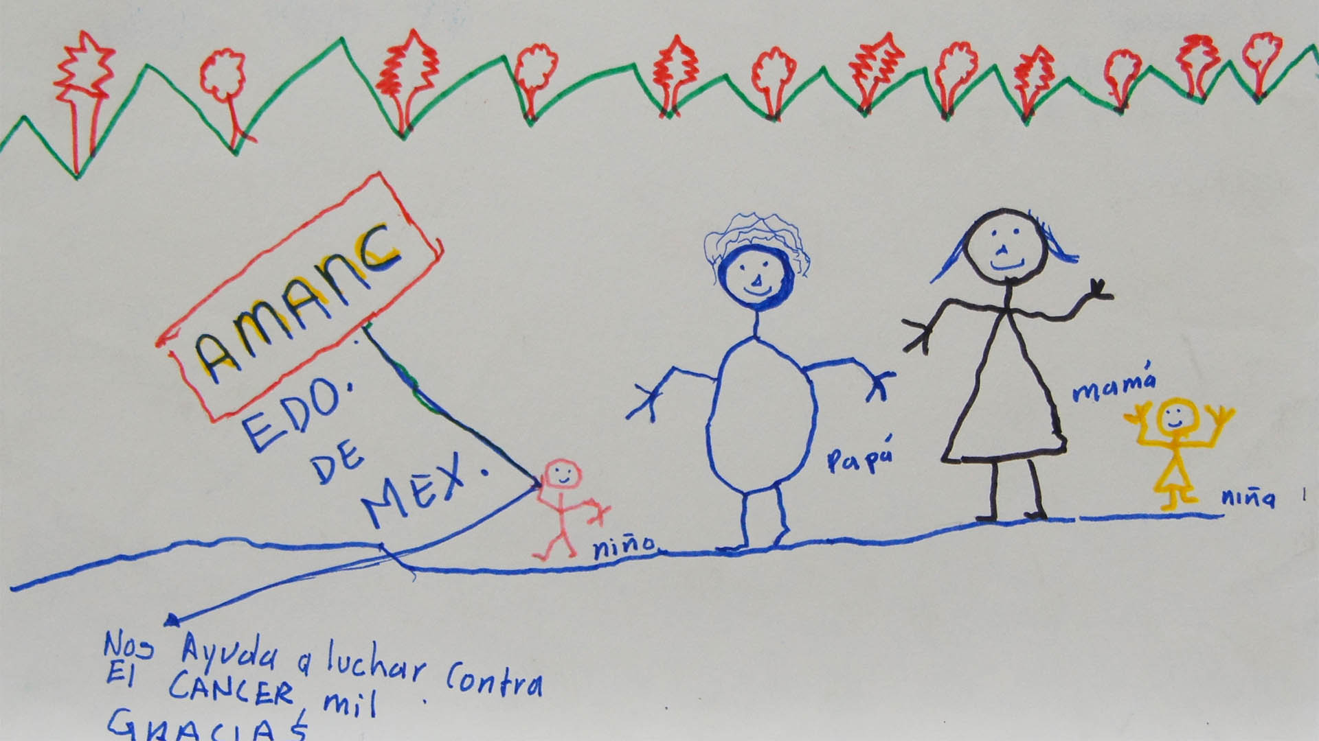 Niños expresan en dibujos y pinturas su lucha contra el cáncer