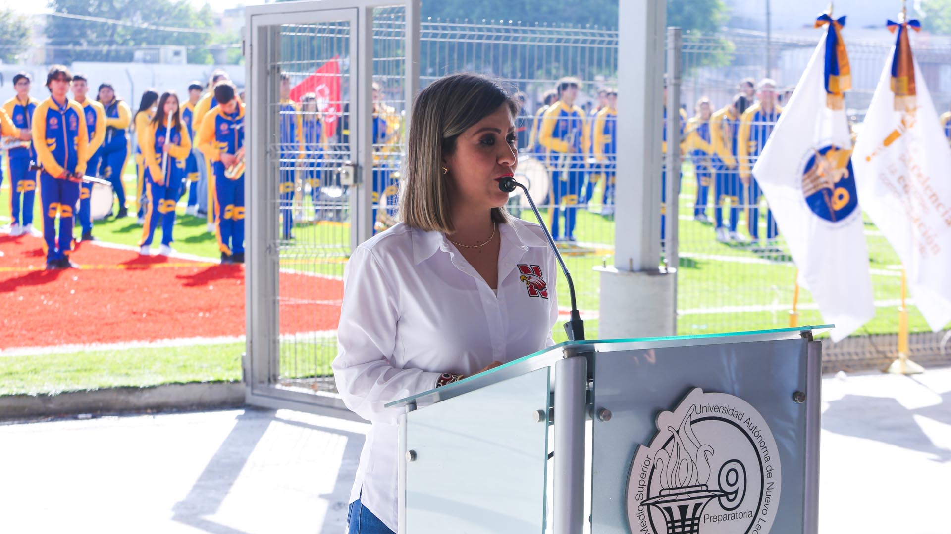 Remodelan cancha polideportiva de Prepa 9