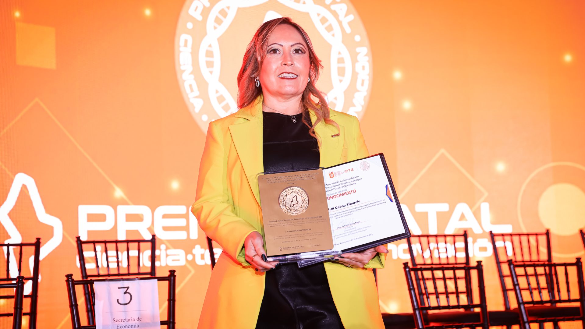 Recibe investigadora de FIME Premio Estatal de Ciencia, Tecnología e Innovación 2025
