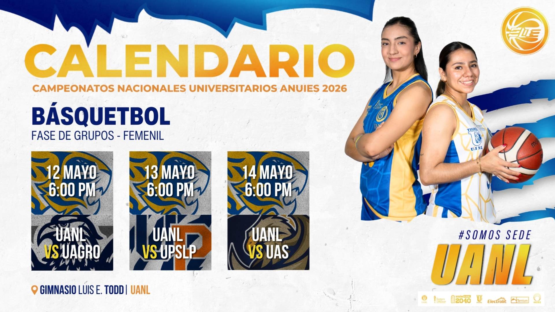 Recibe la UANL etapa final de los Campeonatos Nacionales Universitarios ANUIES 2026