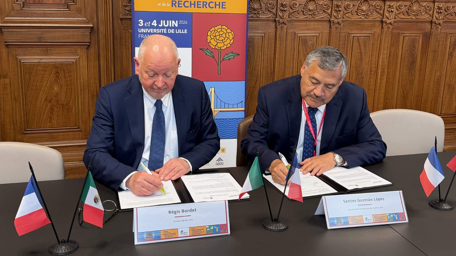 UANL firma alianza con la Universidad de Lille
