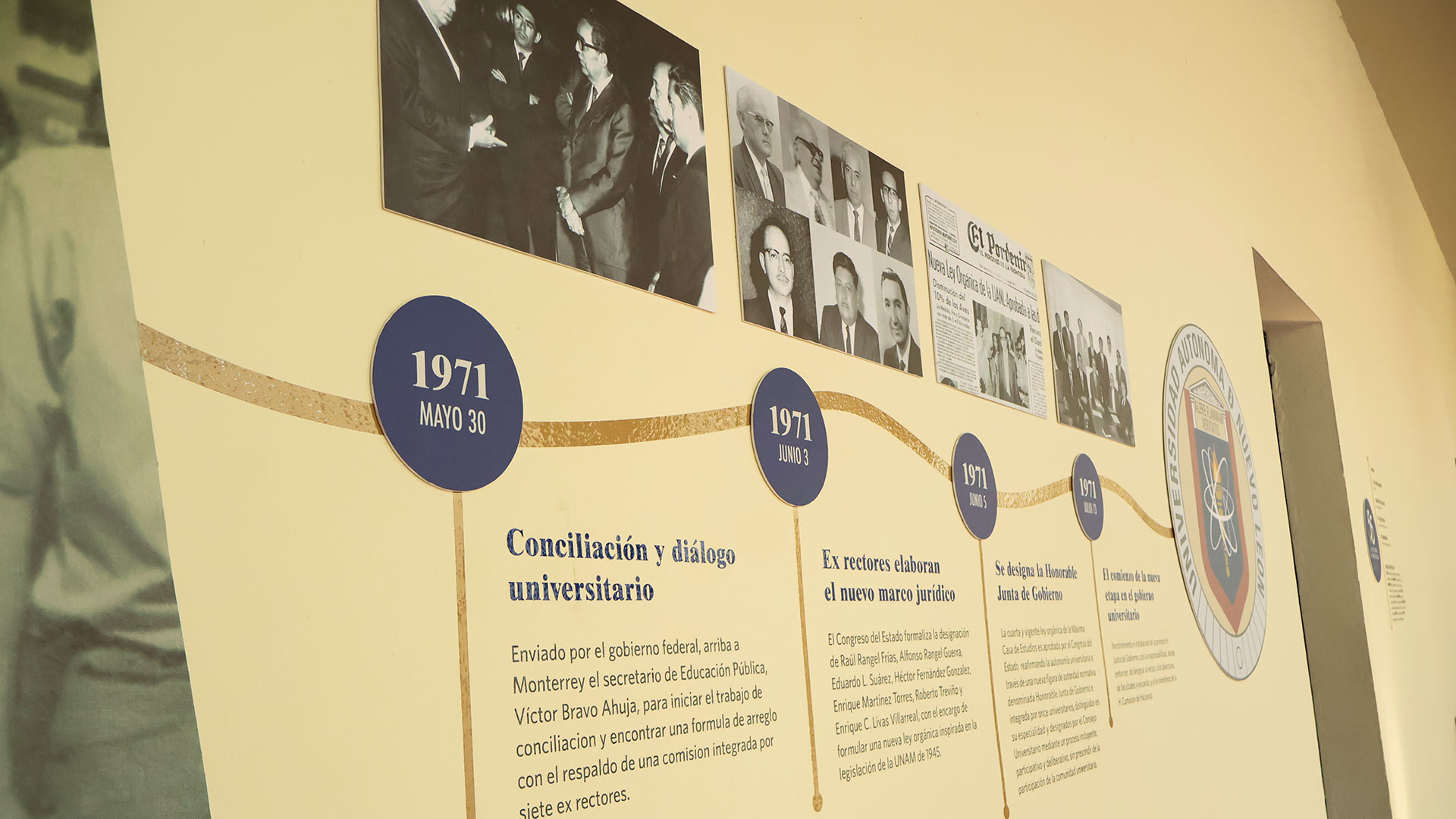 Inaugura Colegio Civil línea del tiempo de la autonomía universitaria