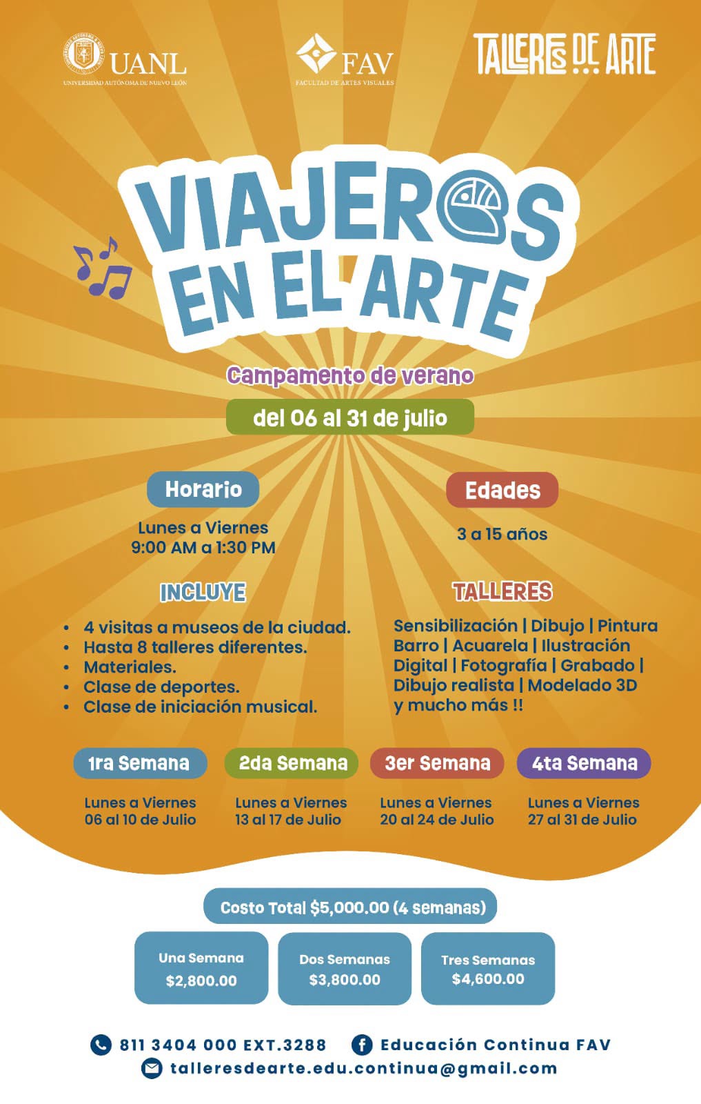 Invita Artes Visuales al campamento “Viajeros en el arte”